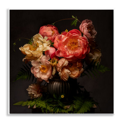 Art mural pivoines et fougères, Leah McLean