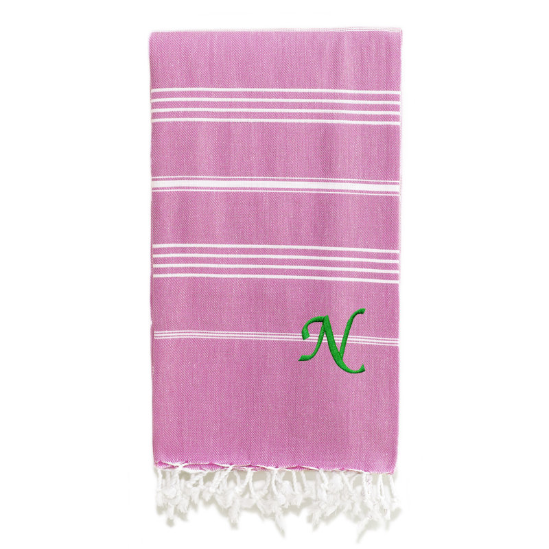 Pestemal Turkish Cotton Beach Towel, Cream/White, N