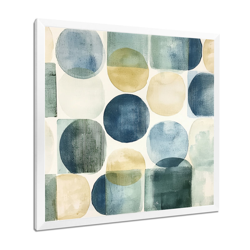 «Minimalist Meditation Stone Collage VI», art mural spirituel, H 16 po x l 16 po, Reproduction encadrée d'une seule photo