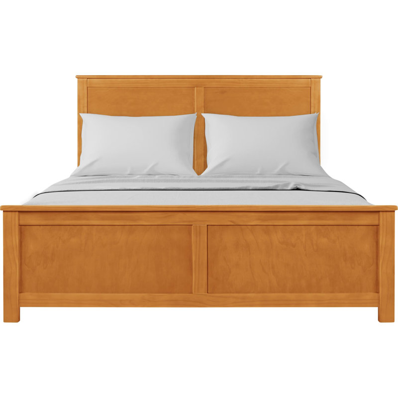 Winston Platform Bed with Paneled Headboard and Footboard, Queen, Cherry