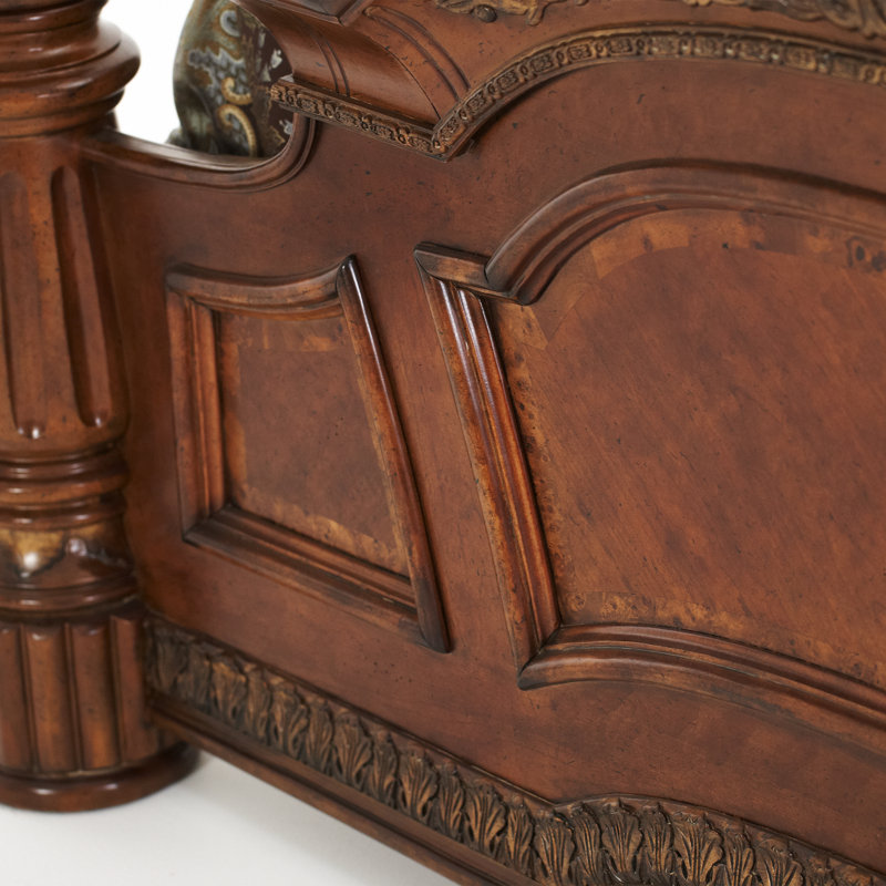 Villa Valencia Solid Wood Canopy Bed, California King