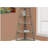 4-Tier Corner Etagere Bookshelf with Fixed Tray-Style Shelves-752600162