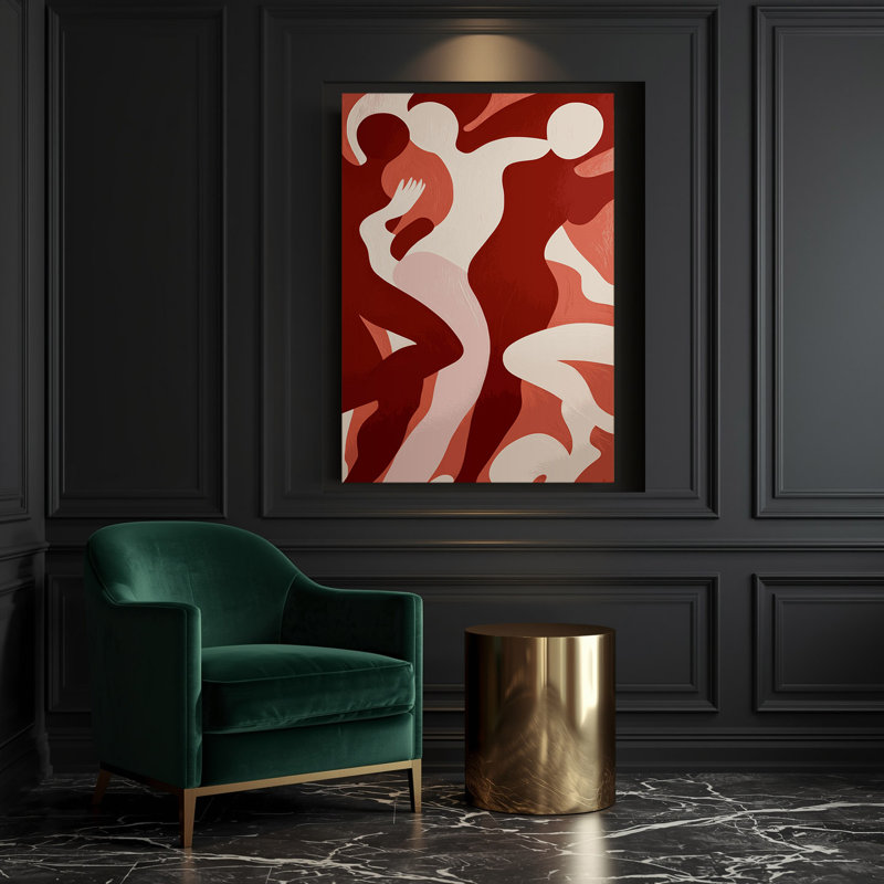Abstract Figurative 10 Red Canvas Wall Art, 30" H x 20" W