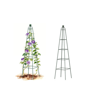 Metal Pyramid Obelisk Garden Trellis