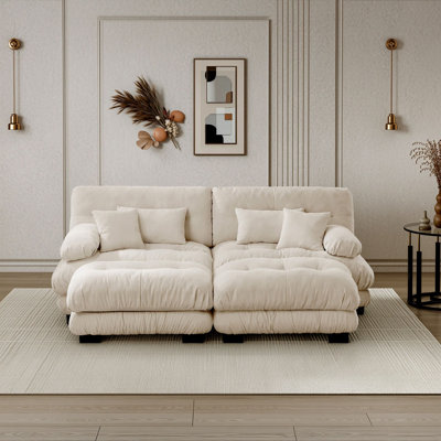Upholstered 94.4 " Chenille Sofa