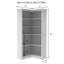 Bibliothèque d'angle à 5 niveaux avec tablettes réglables - Unité de rangement compacte en panneau de fibres à densité moyenne