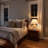 Wicker/Rattan Table Lamp with Fabric Shade