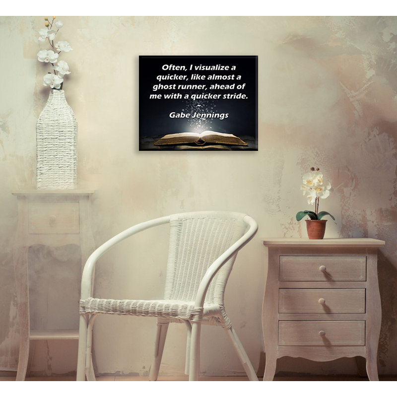 ArtsyQuotes Gallery Wrapped Canvas By Gabe Jennings: "Often, I visualize a quicker, like almost a ghost runner, ahead of me with a quicker stride."