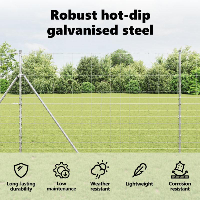 Galvanized Steel Fence Panels, 160cm H x 2500cm W