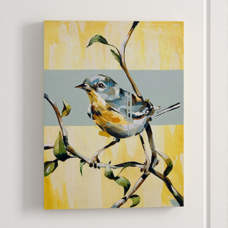 Warbler A Painting by Chelsea Art Studio, Glass Coat, 32" H x 24" W x 1.5" D