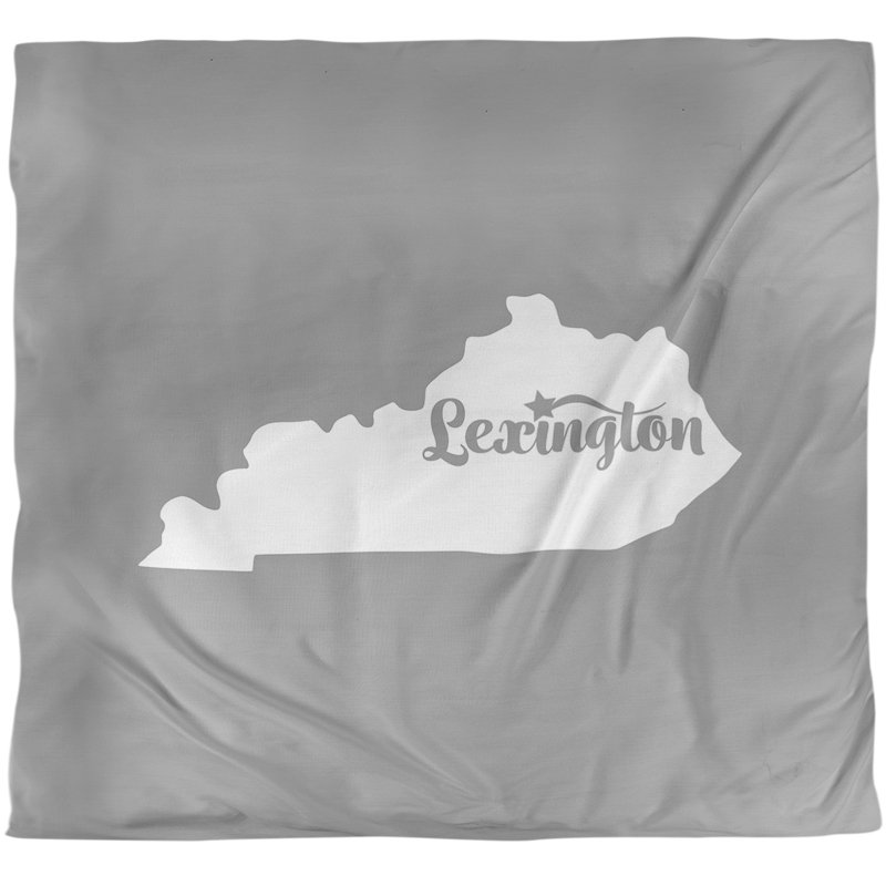 Housse de couette simple Kentucky Lexington, Microfibre, Housse de couette pour très grand lit, Gris