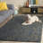 Chomitzki 101 Hand Tufted Imported Handspun Wool/Cotton No Pattern Indoor Use Only Rug in Dark Blue/Beige-964233866