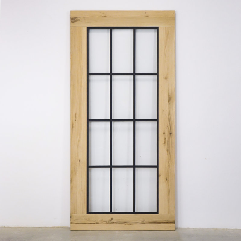 Jordon Solid Oak Sliding Barn Doors Prefinished, 210cm H x 90cm W, Unfinished