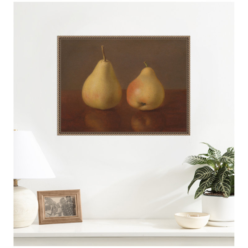 «Two McLaughlin Pears no date Jeremiah Pearson Hardy» par Nostalgia Prints, reproduction d'art sur toile encadrée