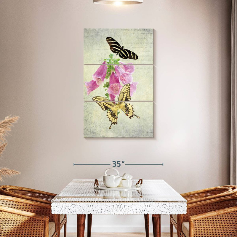 Papillon Brampt botanique II, H 45 po x l 28 po