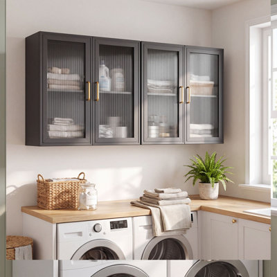 MDF Fire Resistant Laundry Room Organiser with Wheels