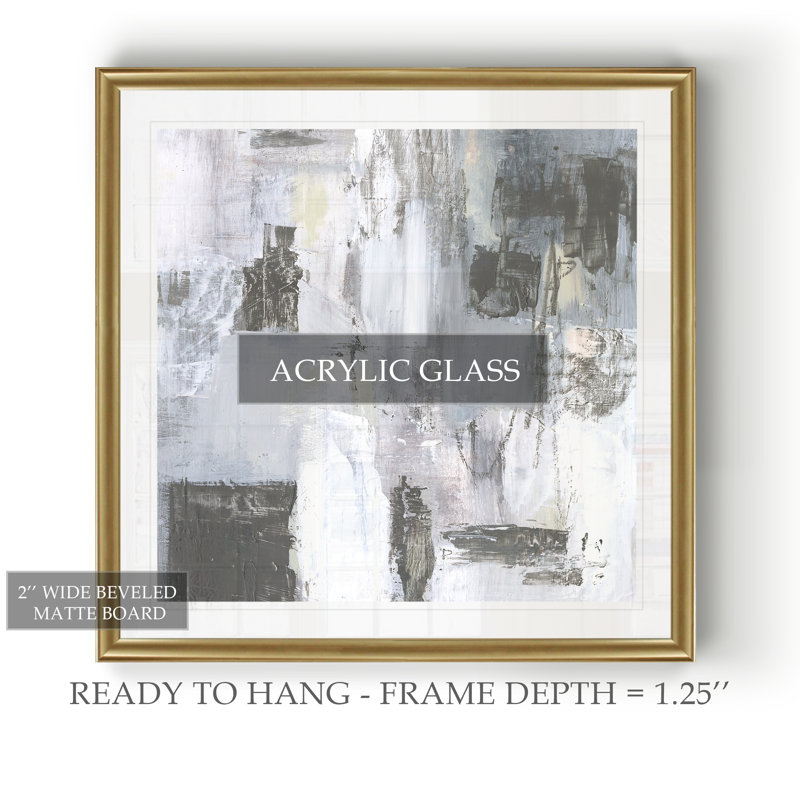 «Cinder Composition II», reproduction d'art sur toile, Cadre doré, H 34,5 po x l 34,5 po x P 1,5 po