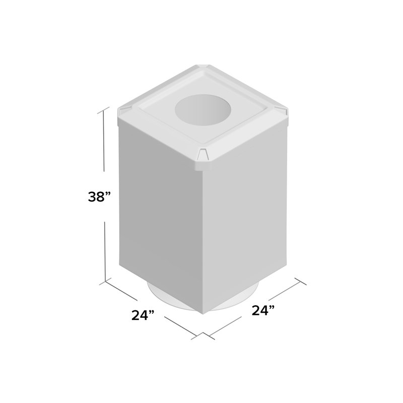 Poubelle 40 gallons Stadium Series Edge, Bleu bureau de poste