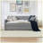 Black Full Size Upholstered Convertible Daybed with Tufted Backrest, Trundle, and Storage-129412851