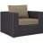 Convene Wicker Rattan Outdoor Patio Arm Chair with Cushions-84670083