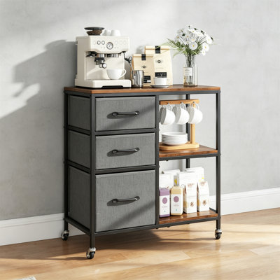 3-Drawer Mobile File Cabinet
