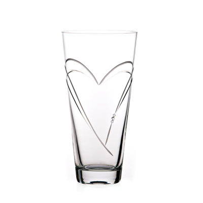 Hearts Crystal Table Vase