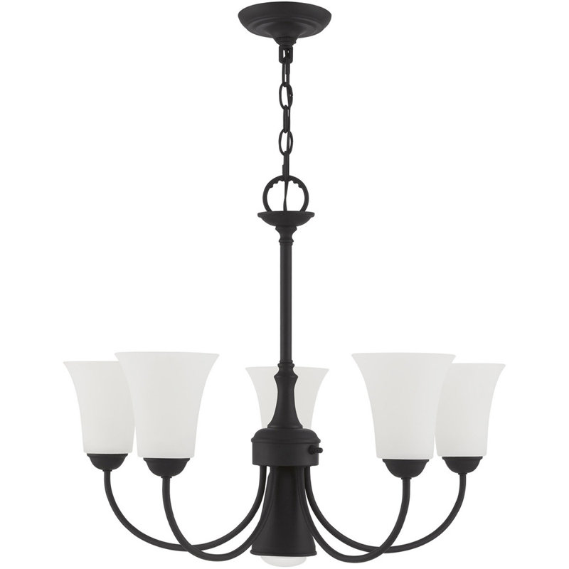 Lustre classique à 6 lumières avec abat-jour
