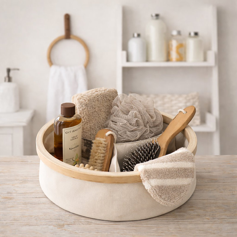 Evideco Decorative Basket, Ivory, 15