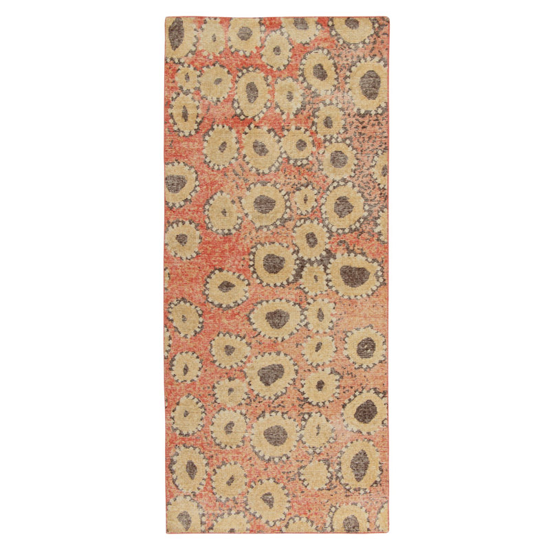 Distressed Homage Wool Geometric Area Rug, Runner 3' x 8'