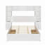 Lit plateforme en bois avec tablette de rangement et 2 stations de charge, cadre de lit avec 3 tiroirs-1459994925
