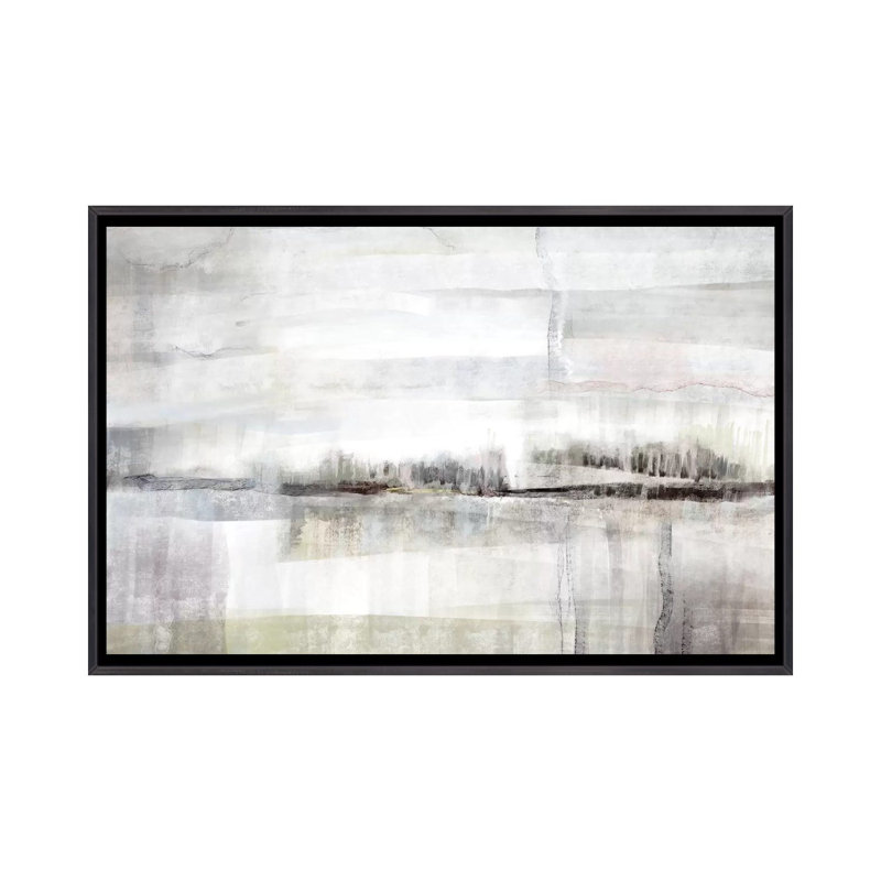 "Valley fair" par Nan, reproduction d’art, H 40 po x l 60 po x 1,5 po, Toile avec cadre noir patiné, Pas de tapis