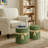 Round Ottoman Set Of 2, Velvet Footstool With Lift Top Lid And Hidden Storage For Living Room And Bedroom-123017239