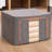 Steel Frame Storage Box, Cloth Storage Box for Quilt Storage Box Folding Wardrobe Fabric Extra Large Storage Bag with Clear Window, Sturdy Zippers(Set of 3)-1039820337-1039820339