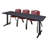 Cain T-Base Training Seminar Table & 3 M Stack Chairs-32520361-32520359
