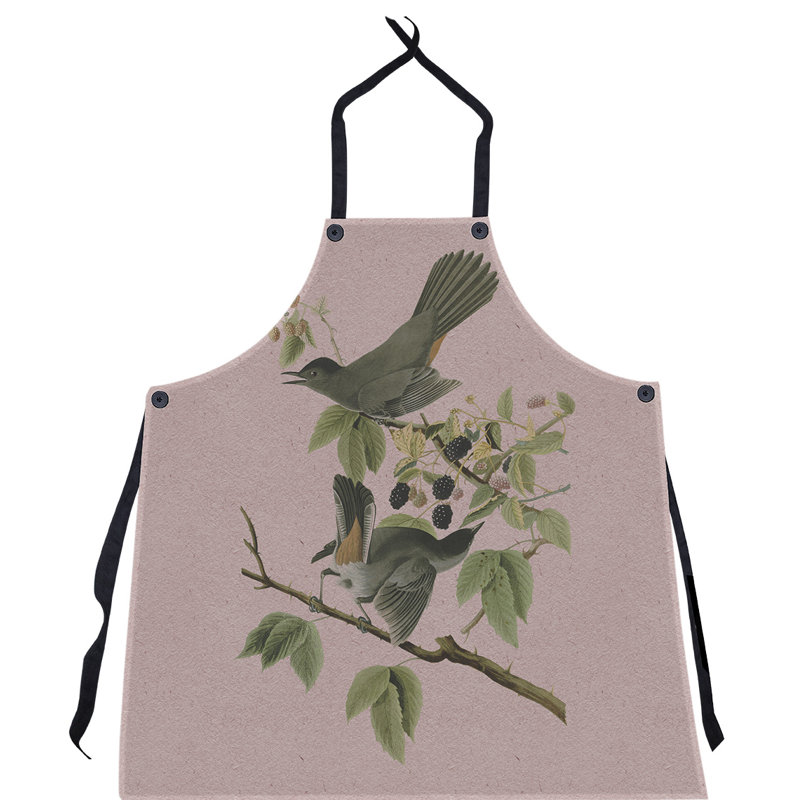 Tablier d’oiseau à chat john james audubon, Rose / Vert foncé