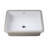 Topcraft Rectangular Undermount Ceramic Sink, White