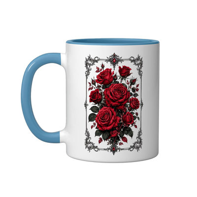 Red Roses, Rose Flowers Ceramic Mug, 11oz
