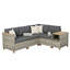 Ensemble de conversation modulaire avec chaises pivotantes 6 pièces Gorden-282427542