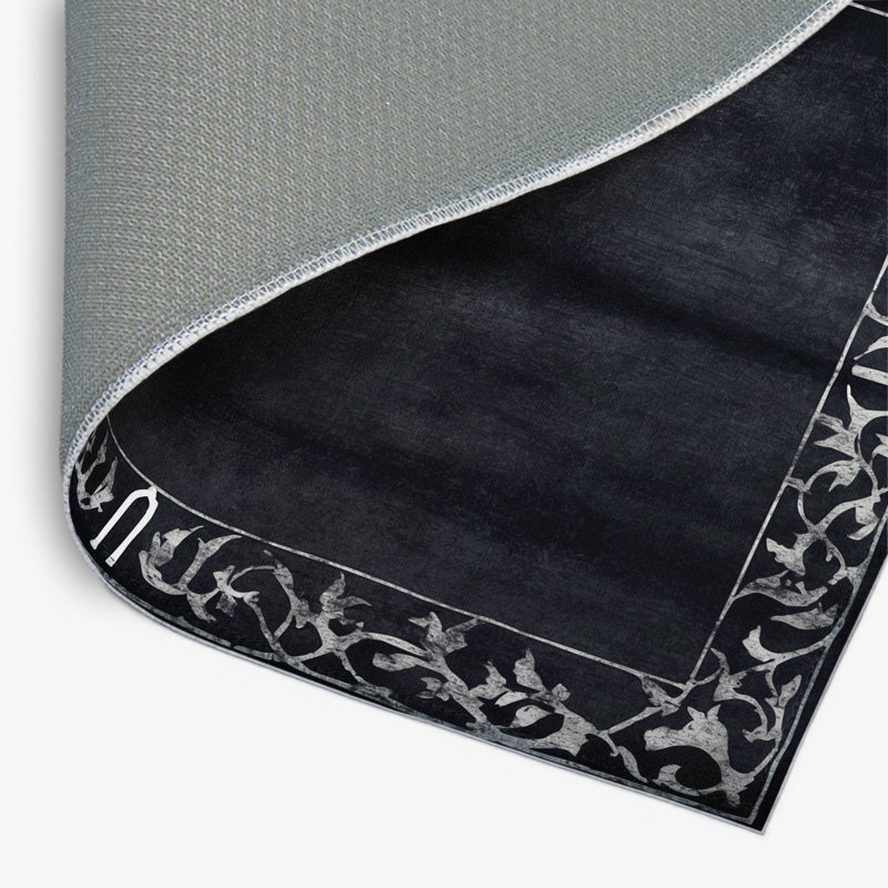 Tapis intérieur et extérieur Obsidian Whorl, Rectangulaire 8 pi x 10 pi