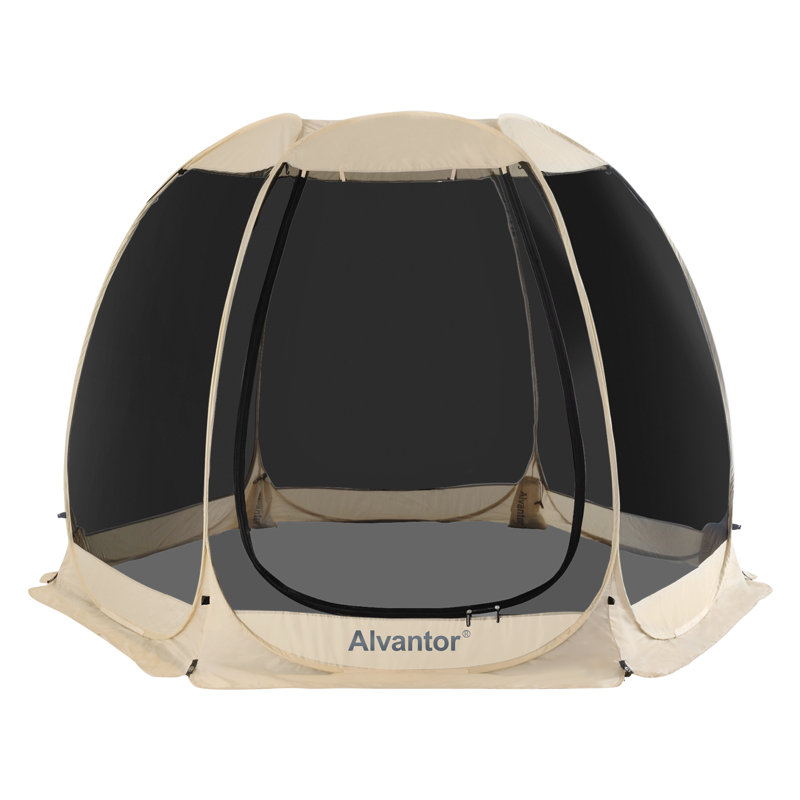 Tente de patio avec abri escamotable pour patio et abri de jardin, H 78,74 po x l 112,2 po x P 112,2 po
