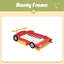 Full Size Race Car-Shaped Platform Bed With Wheels-964529025