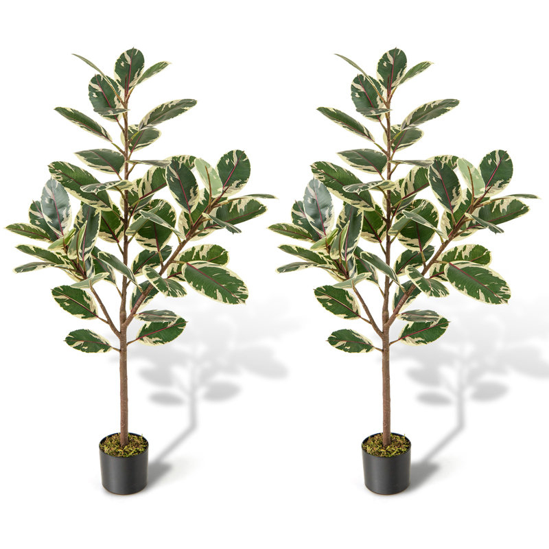 Ensemble de 2 plantes artificielles en pot 4,3 pi 4 po