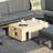Rectangle Magnesium Oxide Propane Smokeless Fire Pit Table with Hidden Fuel Tank-578289023