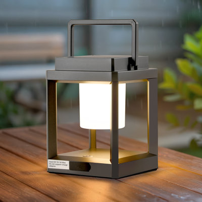 Ensemble de 1 lanterne solaire rechargeable USB à DEL pour l'extérieur, commande tactile étanche IP44 pour patio