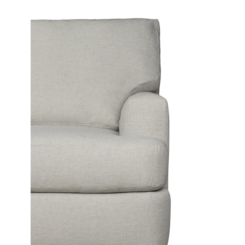 Emilio Upholstered Sectional, Right Hand Facing, Drusky Ivory Sustain® Basketweave