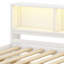 Lit de jour moderne en bois avec tablettes intégrées, charge USB, lumières DEL et 2 tiroirs de rangement-956199039