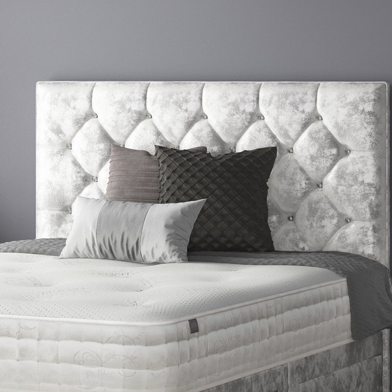 Farallones Upholstered Headboard, Double (4'6), Silver