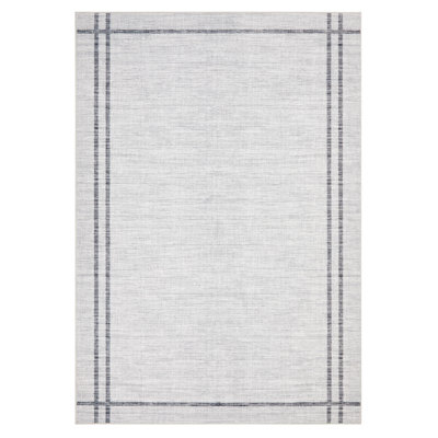 Tapis neutre lavable surdimensionné 9 pi x 12 pi avec envers TPR antidérapant pour salon de bureau