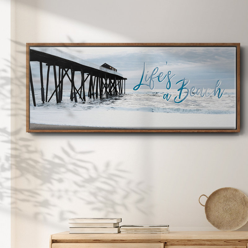 «Life's a Beach», toile encadrée, H 20 po x l 50 po