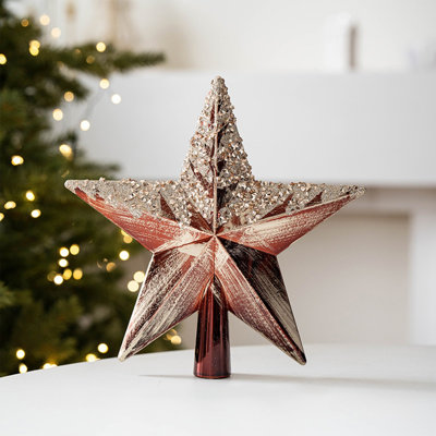Décoration de Noël étoile de fer en forme d'arbre de Noël étoile à cinq branches